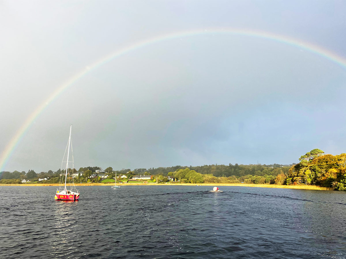 Rainbow over the bay in West of Ireland